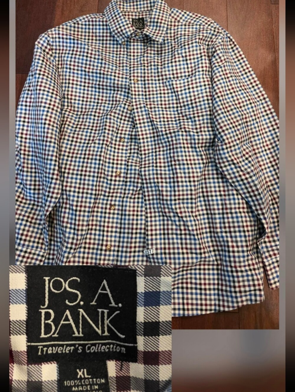 Joseph A. Banks Button Down Dress Shirt, XL